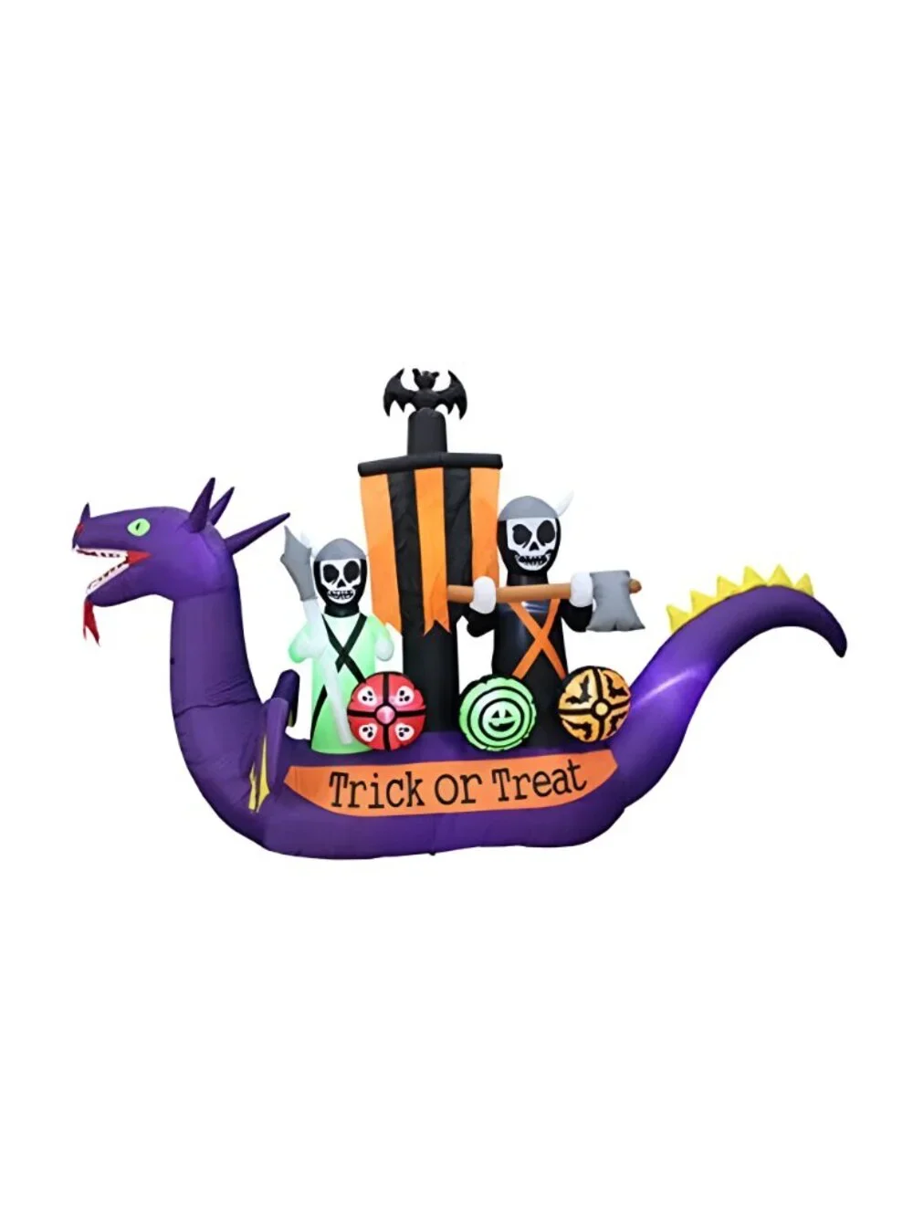 11 FT Long Halloween Inflatable Dragon Pirate Ship
